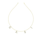 18K Personalized Name Lab Grown Diamond Necklace — TOP