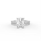 18K Solitaire Cushion Diamond Engagement Ring — TOP