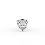 18K White Gold Trillion Diamond Stud Earrings — TOP