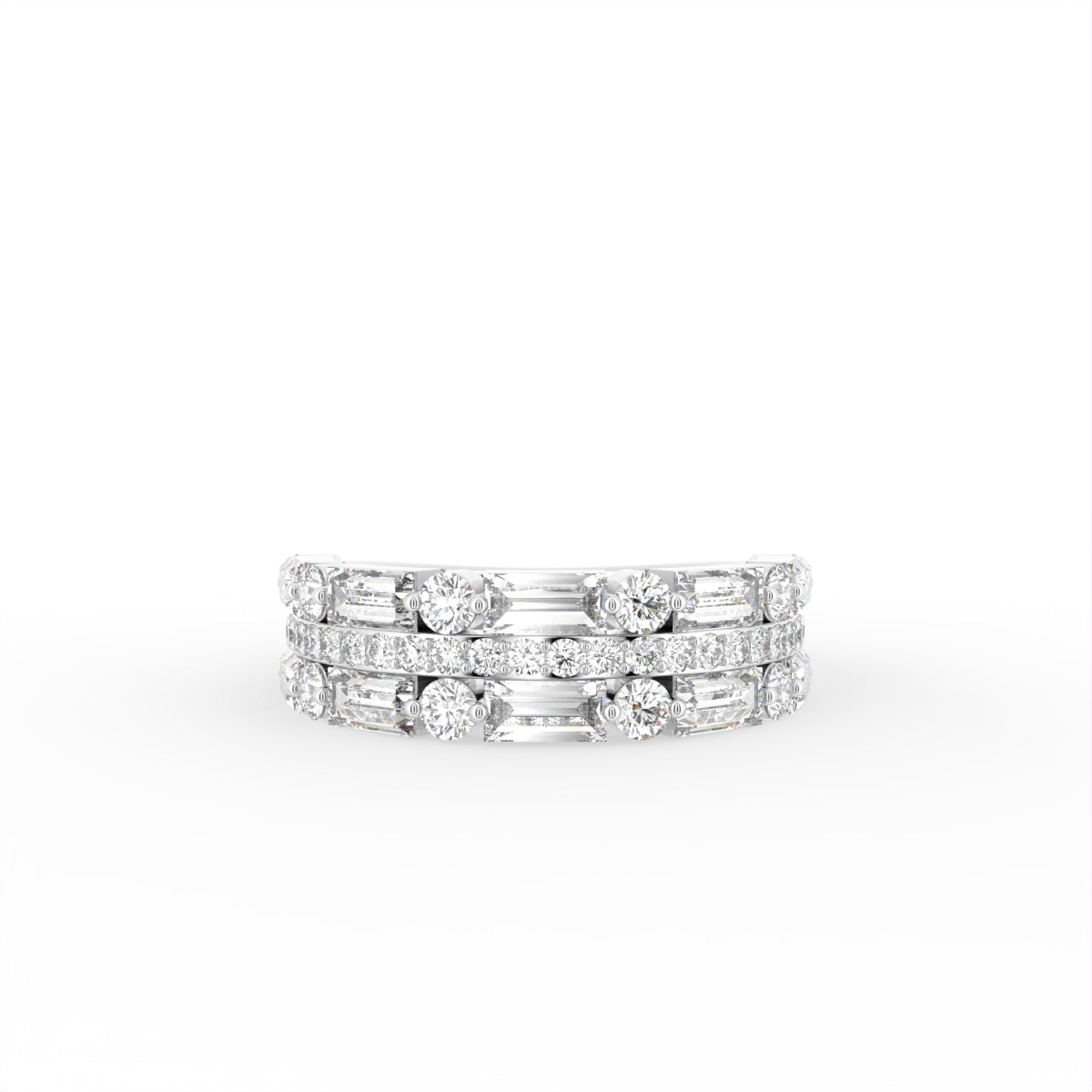 18K Half Eternity Diamond Ring — TOP