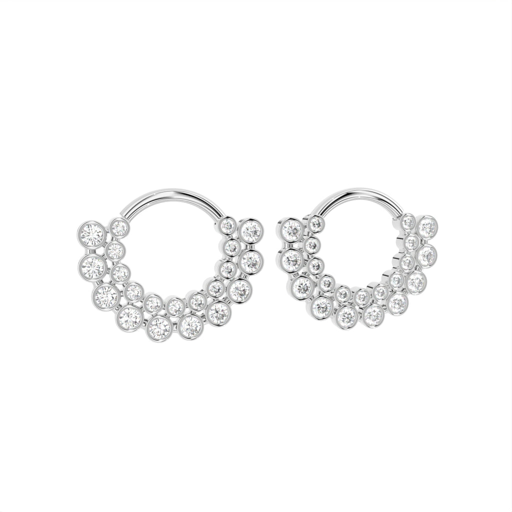 18K Bespoke Diamond Earrings — 3D VIEW