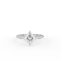 18K White Gold Solitaire Diamond Ring — TOP