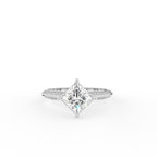 18K White Gold Solitaire Diamond Ring — TOP