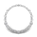 18K Round Brilliant Tennis Diamond Necklace — TOP