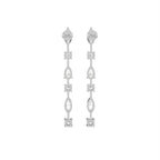 18K Marquise Diamond Drop Earrings — BACK