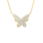 vimg:FJ6471|vimg:FJ6473|vimg:FJ6474|vimg:FJ6478|18K Butterfly Round Diamond Pendant — 3D VIEW