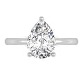 18K Solitaire Pear Diamond Ring — TOP