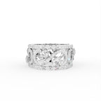 18K Bespoke Openwork Pave Diamond Ring — TOP