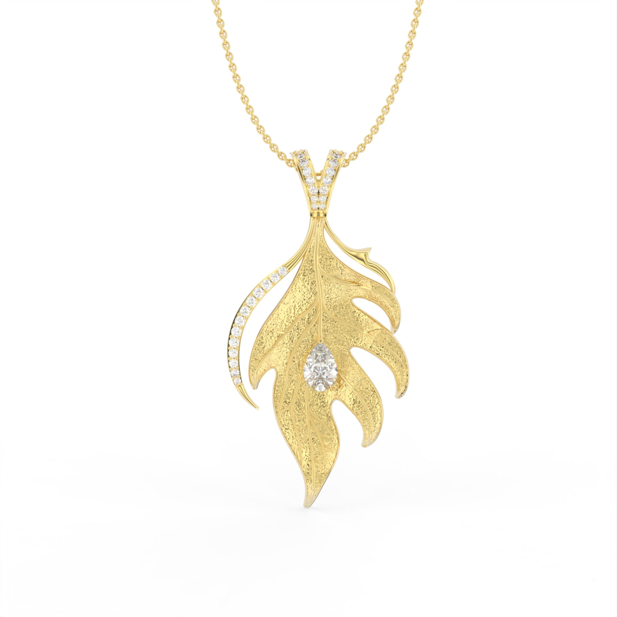 Sterling Silver Diamond Pendant — TOP