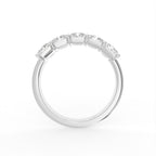 vimg:FJ3266|vimg:FJ3267|14K White Gold Eternity Emerald Diamond Ring — FRONT