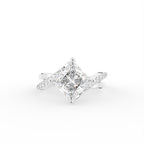 vimg:Z00227|18K Princess Diamond Solitaire Engagement Ring — TOP