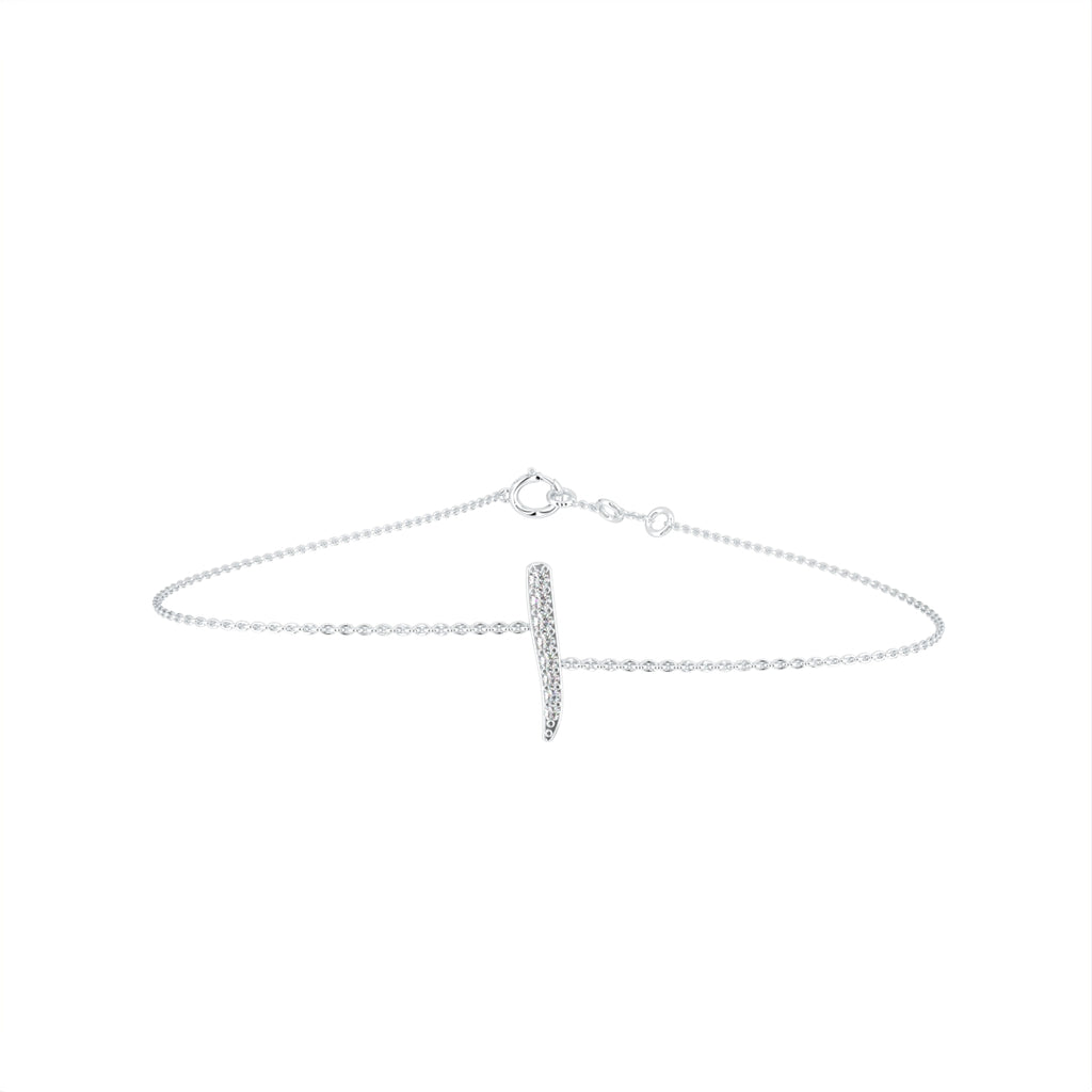 18K Arabic Alphabet Diamond Bracelet — TOP