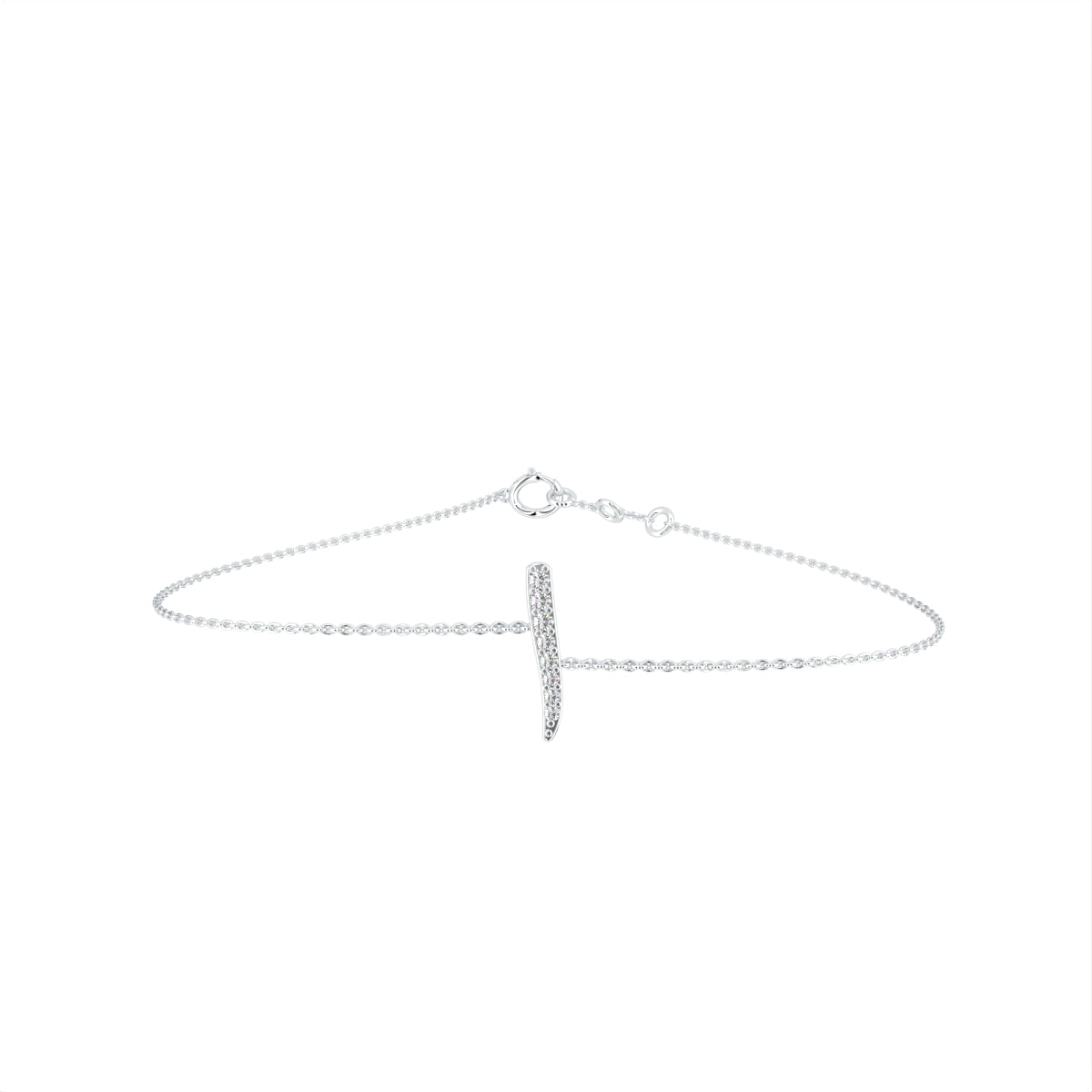 18K Arabic Alphabet Diamond Bracelet — TOP