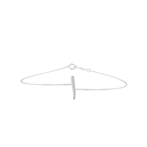18K Arabic Alphabet Diamond Bracelet — TOP