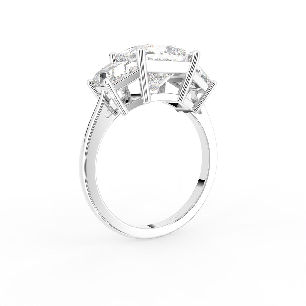 vimg:Z00310|18K Trilogy Princess Diamond Ring — 3D VIEW
