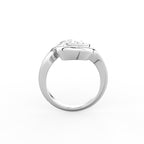 18K Yellow Gold Bespoke Pear Diamond Ring — FRONT