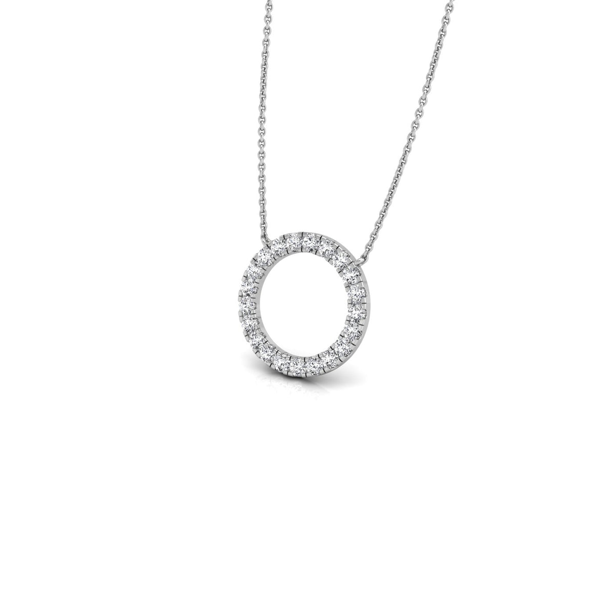 18K Bespoke Diamond Pendant — 3D VIEW