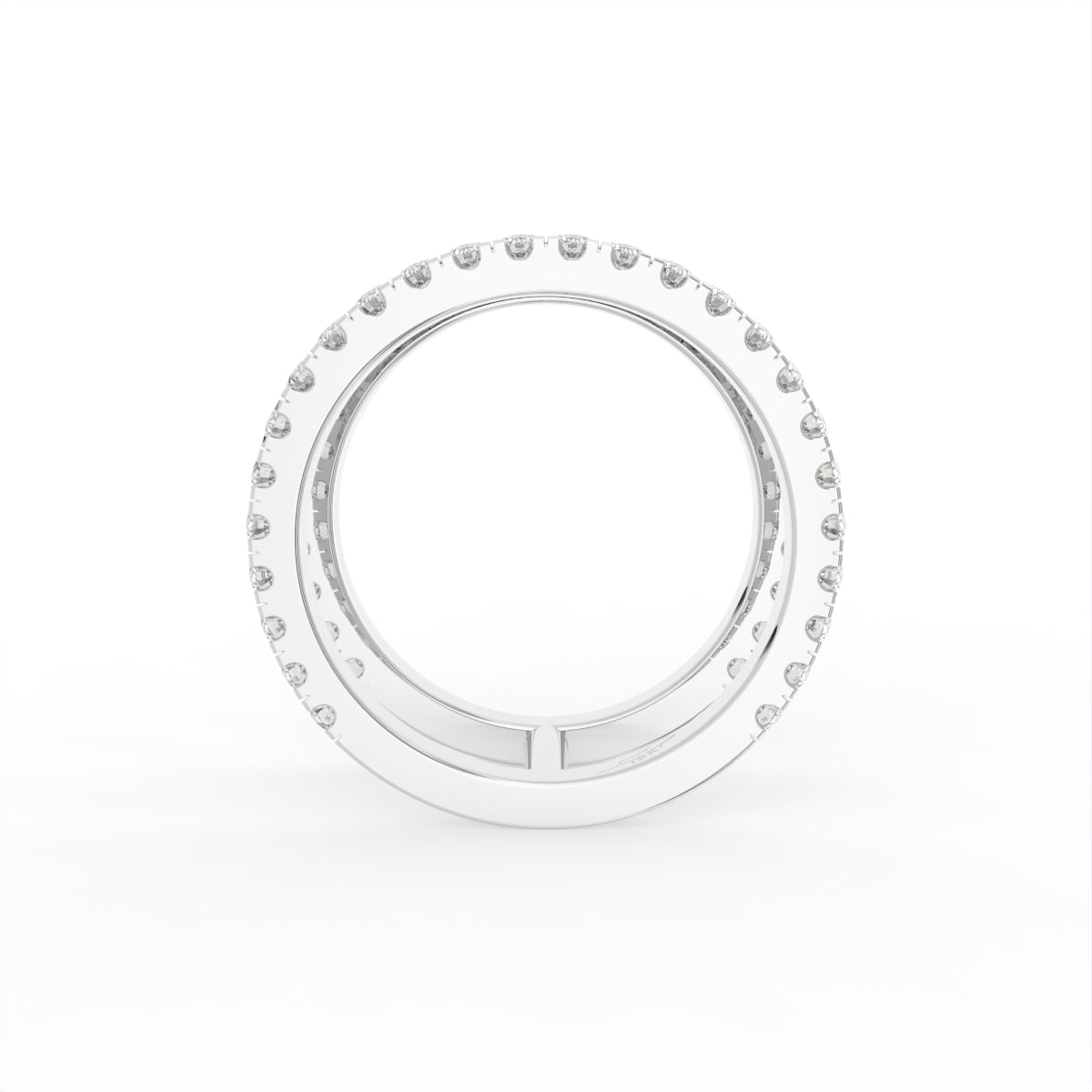 18K Bespoke Pave Diamond Ring — FRONT