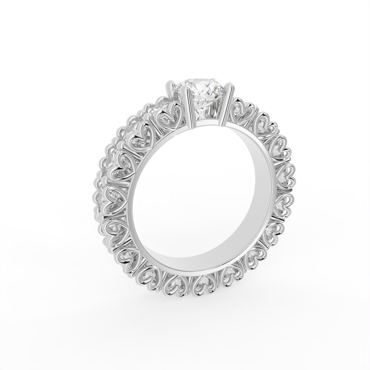 Sterling Silver Diamond Ring — IMAGE URL