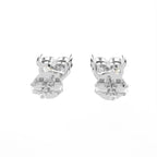 18K Stud Diamond Earrings — BACK