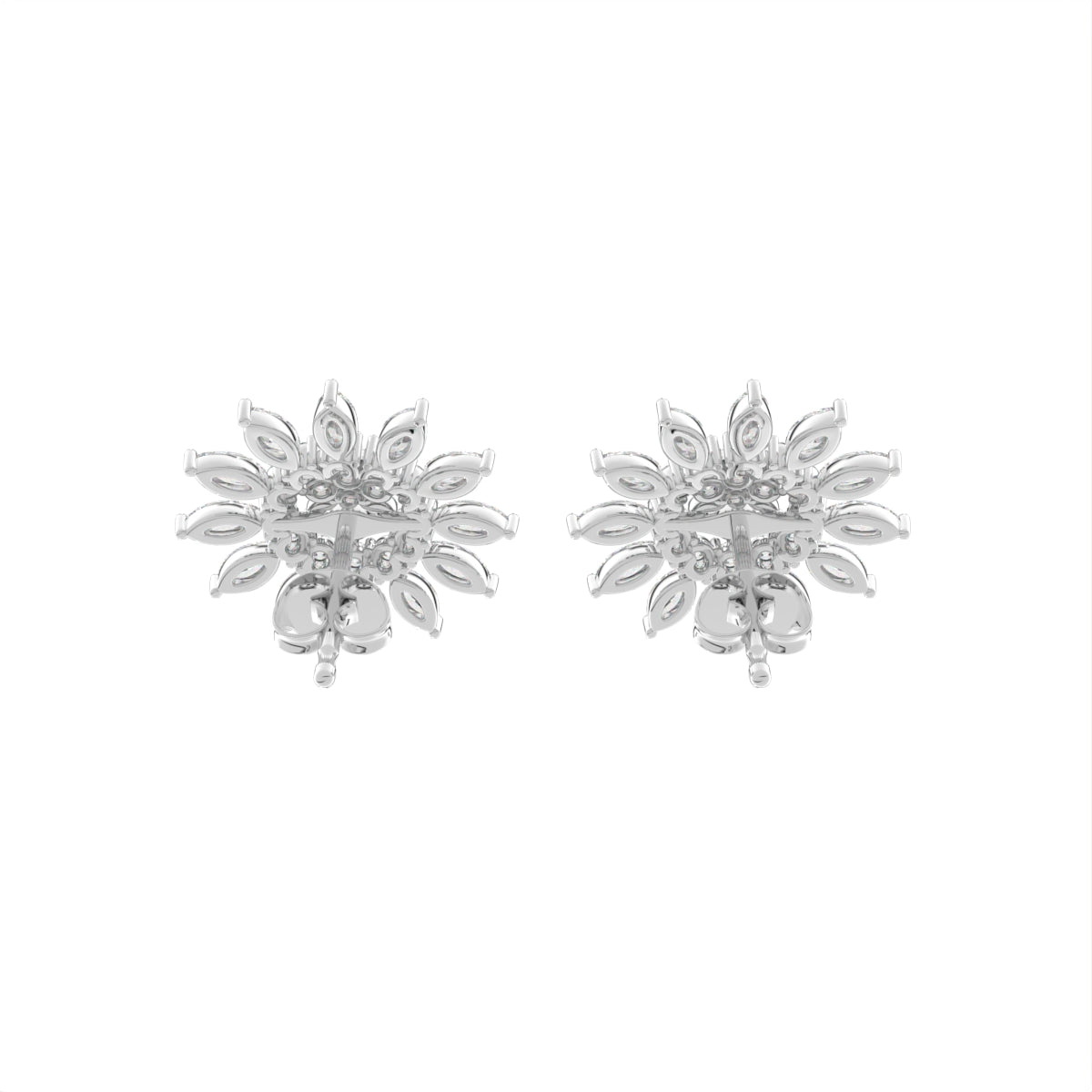 18K Bespoke Diamond Earrings — BACK