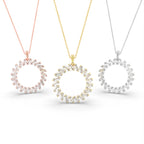 18K Bespoke Baguette Diamond Pendant — 3 COLOR