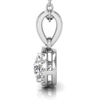18K Halo Diamond Pendant — RIGHT