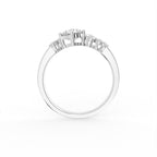 18K White Gold Bespoke Round Diamond Ring — FRONT