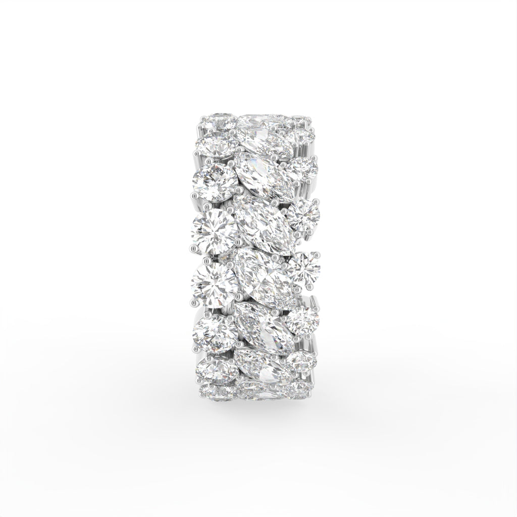 18K Full Eternity Diamond Ring — SIDE
