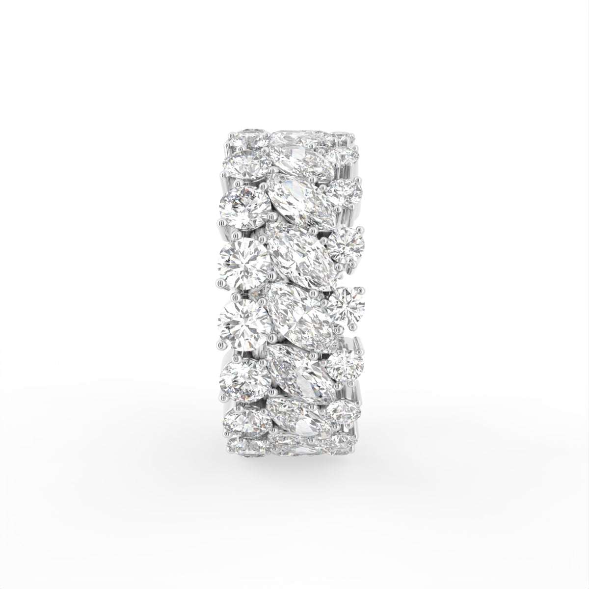 18K Full Eternity Diamond Ring — SIDE
