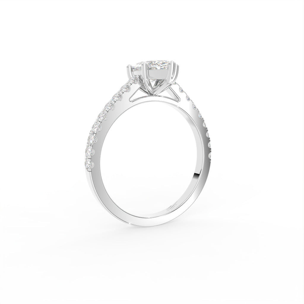 18K Solitaire Marquise Diamond Ring — 3D VIEW