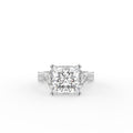 18K Trilogy Princess Cut Diamond Engagement Ring — TOP