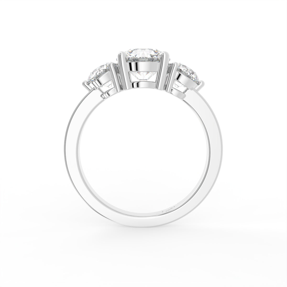 18K Trilogy Diamond Ring — FRONT