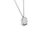 14K White Gold Baguette Diamond Pendant — RIGHT
