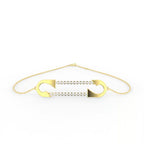 18K Gold Round Diamond Bracelet — FRONT