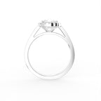 18K Halo Cushion Diamond Engagement Ring — FRONT