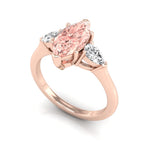 vimg:Z00295|18K Trilogy Pink Marquise Diamond Ring — 3D VIEW