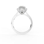 18K Halo Diamond Ring — FRONT
