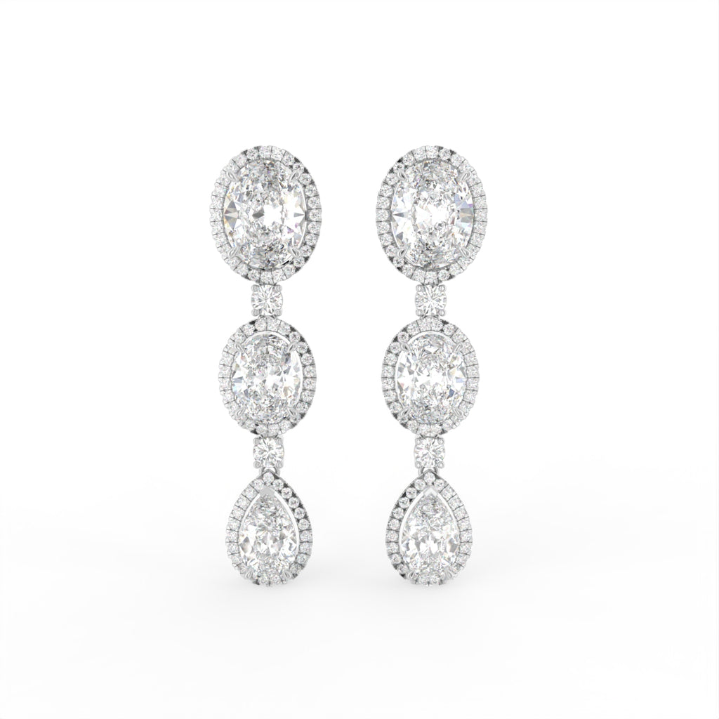 Sterling Silver Diamond Earrings — TOP
