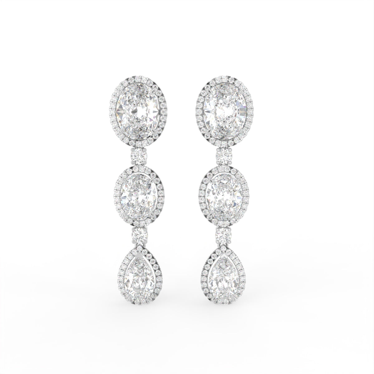 Sterling Silver Diamond Earrings — TOP