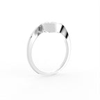 18K Oval Bezel Solitaire Diamond Ring — 3D VIEW
