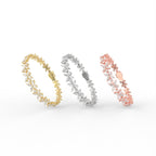 14K White Gold Marquise Diamond Bracelet — 3 COLOR