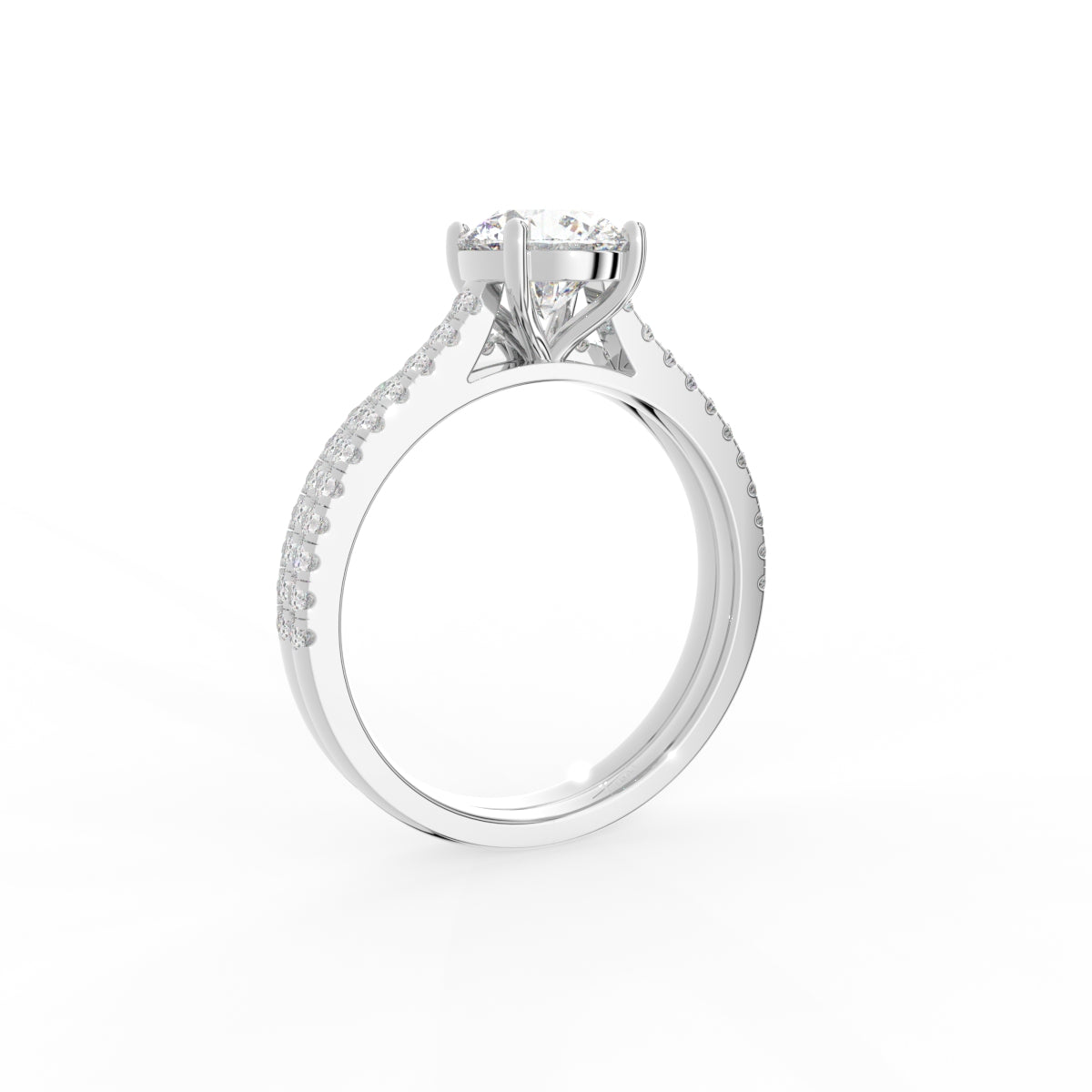 18K Solitaire Diamond Ring — 3D VIEW