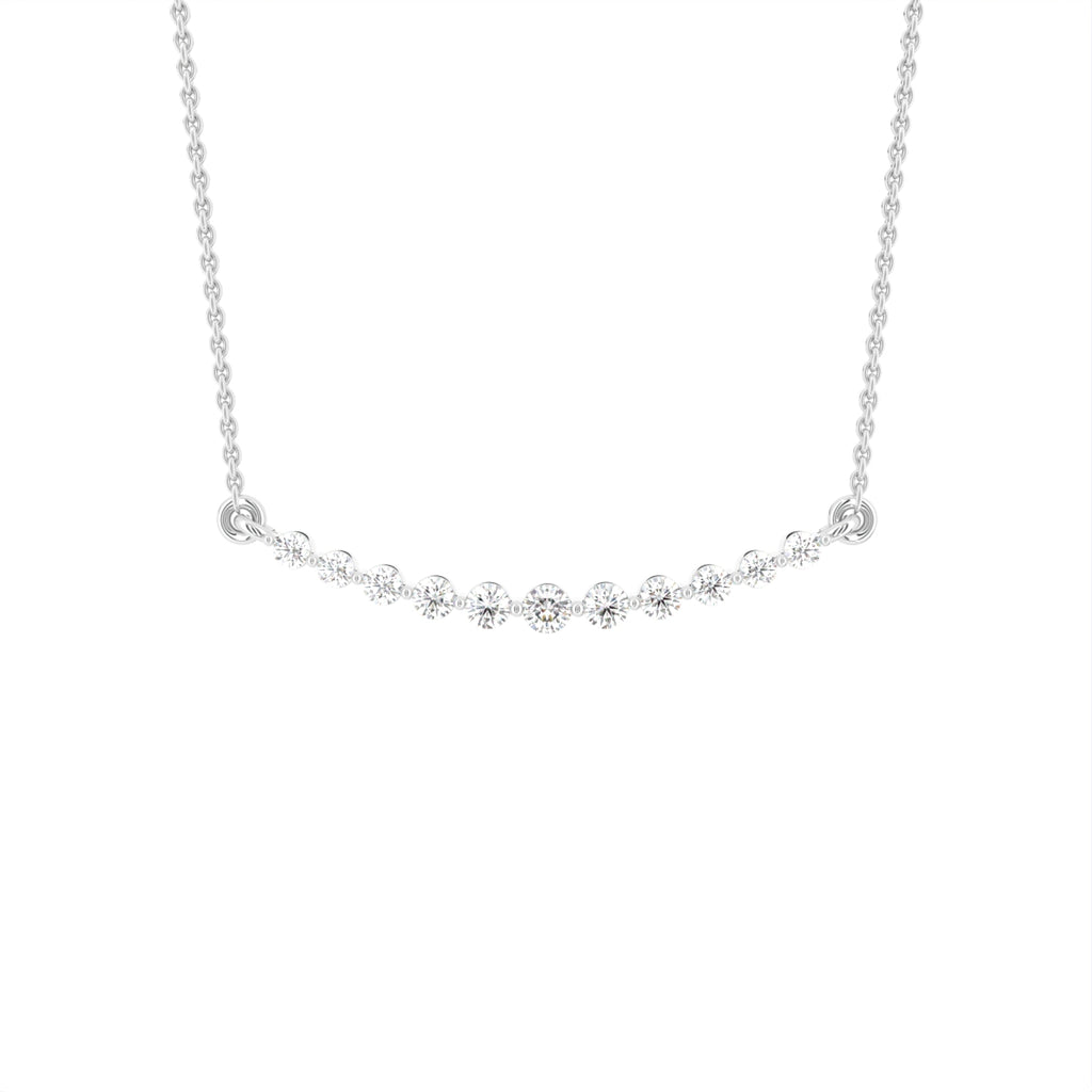 18K Geometric Round Diamond Pendant — FRONT
