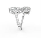 18K Cluster Diamond Ring — SIDE