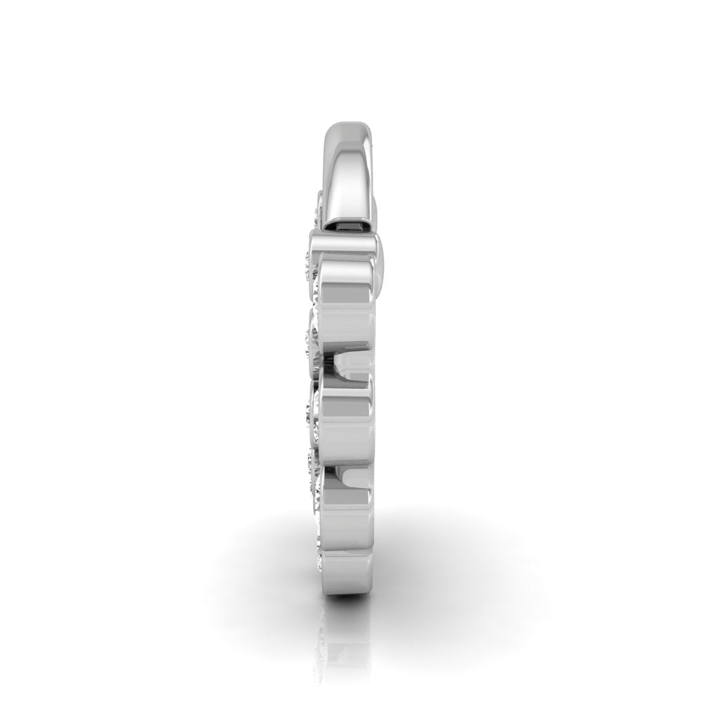 18K Bespoke Diamond Earrings — SIDE VIEW
