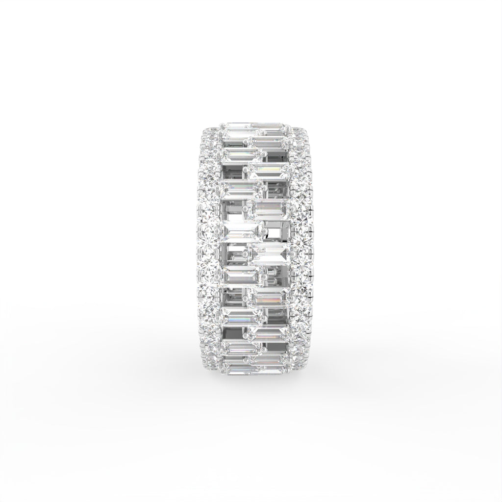 18K Bespoke Pave Diamond Ring — SIDE