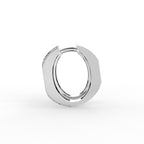 18K Fancy-Cut Diamond Huggie Hoop Earrings — SIDE VIEW