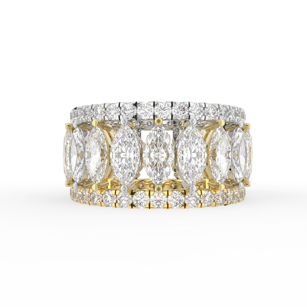 18K Marquise Eternity Diamond Band — TOP