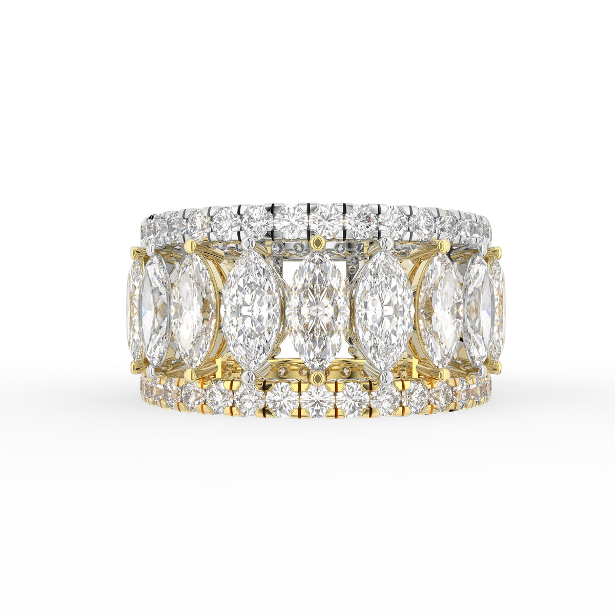 18K Marquise Eternity Diamond Band — TOP